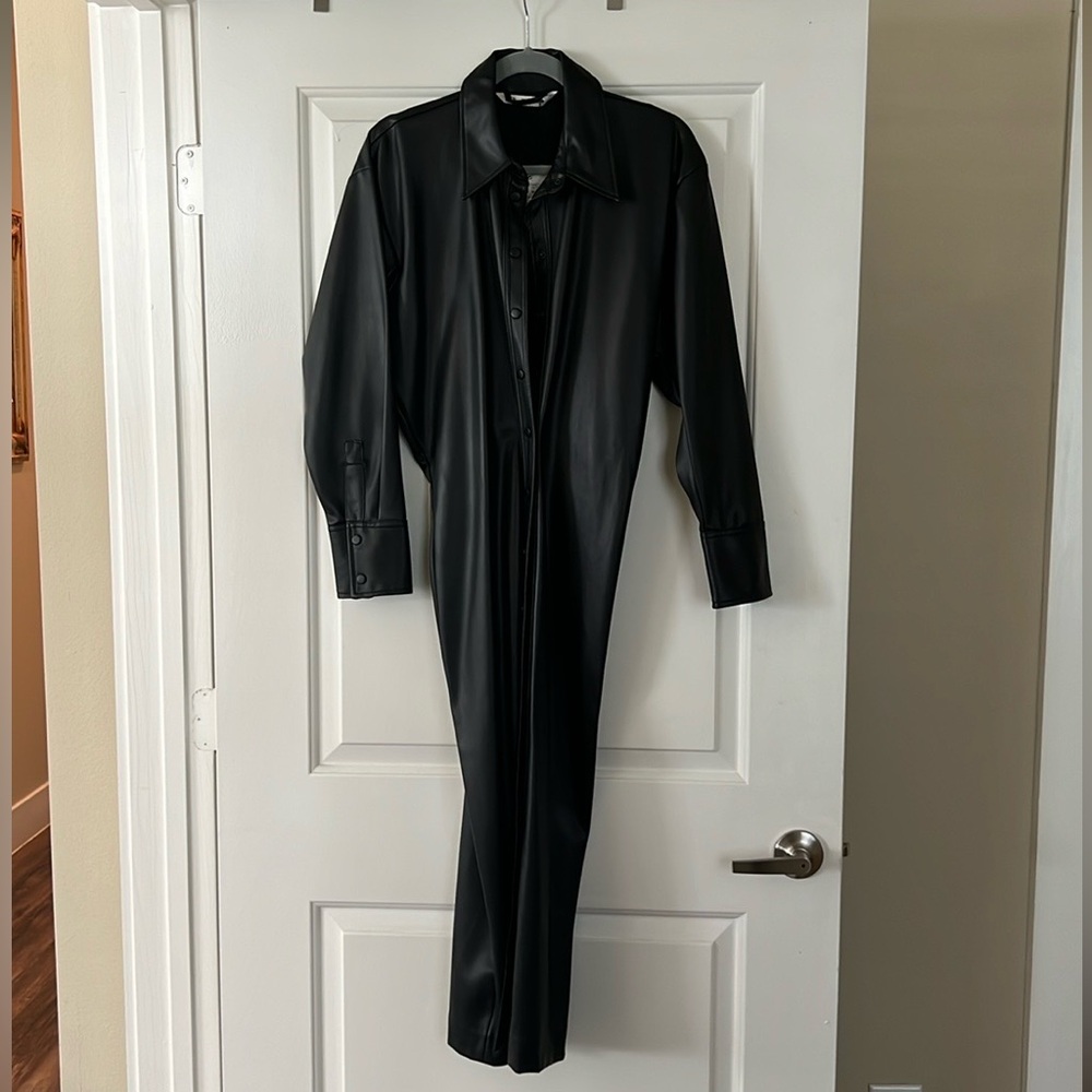 Zara faux leather dress